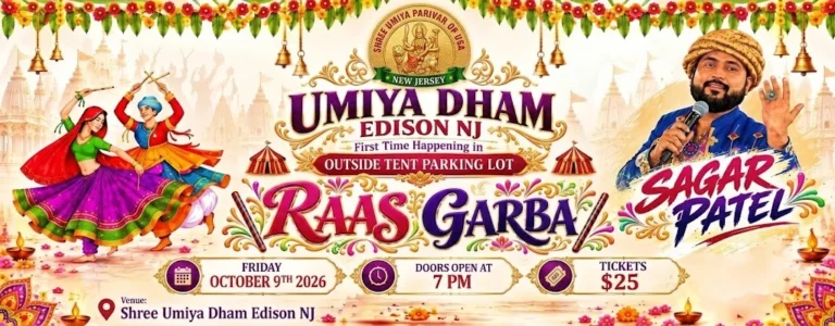 Sagar Patel Garba Tickets 2026 – Edison, NJ